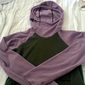 Melanzana hoodie in bloom and slate, worn once